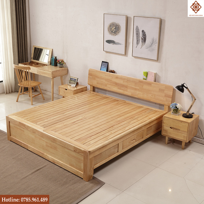 Giường ngủ với thiết kế đồ nội thất gỗ uy tín đem lại cho không gian phòng ngủ của bạn sự ấm cúng, sang trọng và đẳng cấp. Với chất liệu gỗ cao cấp sử dụng để sản xuất giường ngủ, bạn có thể yên tâm về chất lượng và độ bền của sản phẩm.